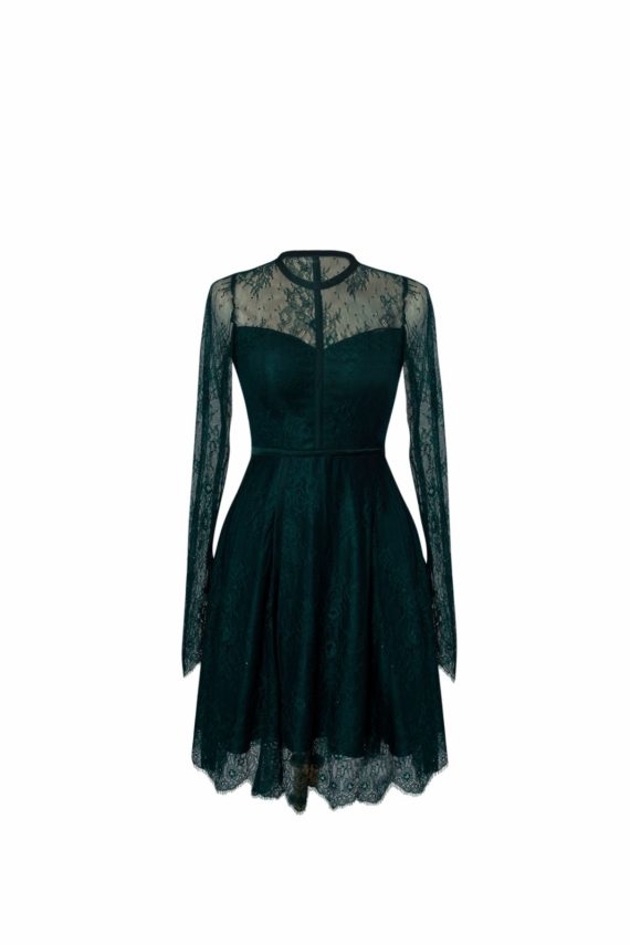 "Émeraude Noire" Lace Dress