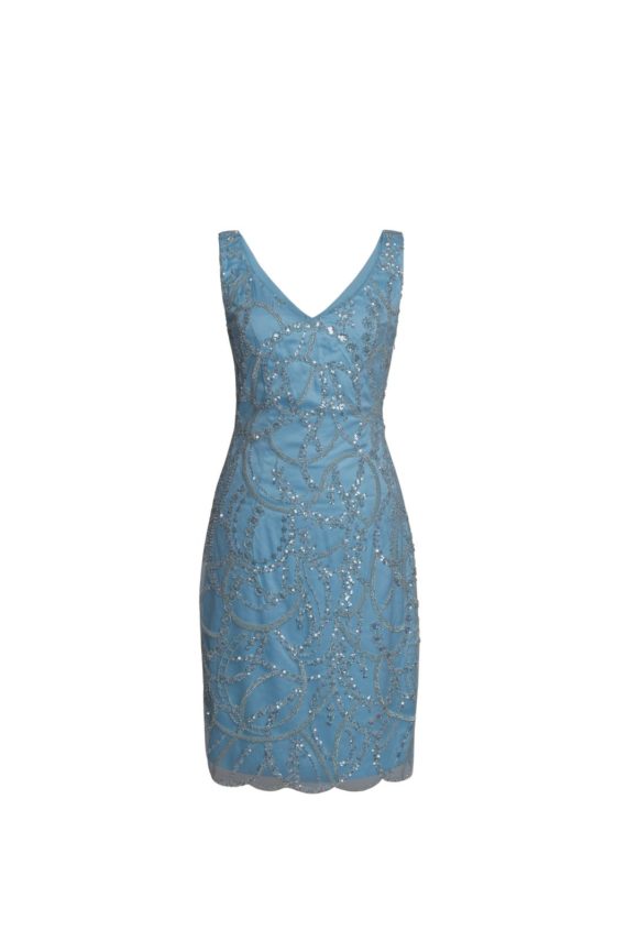 Robe soyeuse naturelle avec perles artisanales, 100% pure soie
